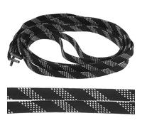 PACKOVE Cordones para Patines de Hielo Encerados 1 Par 200 Cm Poliéster Negro Cordones Planos Deportivos para Zapatillas y Calzado de Esquí Resistente y Elástico