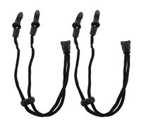 PACKOVE Correa Ajustable para Hebilla Práctica y Diseño Extensible, Cuerda Trenzada de Plástico Negra para Ejercicio y Actividades al Aire Libre, Pack de 3 Piezas