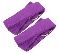 PACKOVE Correa de Yoga Profesional Elástica 2 Piezas 183 Cm Color Morado Banda de Fitness Duradera para Estiramiento y Ejercicios en Casa o Gimnasio
