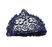 PACKOVE Cubierta de cabello blanco antideslizante diadema de encaje Accesorios para el cabello para niñas venda Ropa de cabeza de boda diadema nupcial perla artificial Marina de guerra