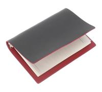 PACKOVE Cubierta para Cuaderno de Hojas Sueltas Color Rojo Material Pu y Metal, Fácil de Limpiar Almacenamiento para Accesorios de Oficina Color Aleatorio