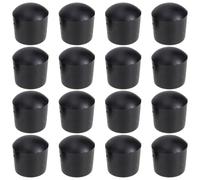 PACKOVE Cubiertas de Seguridad para Varillas de Futbolín, 16 Piezas de Caucho Negro, Tapas para Extremos de Mesa de Futbolín de 5/8, Accesorios para Máquinas de Fútbol de 1,4 M de Largo