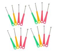 PACKOVE Cucharas Oídos y Palitos Para Limpiar Cerumen 200 Piezas Acero Inoxidable Antideslizante Uso Personal Cuidado Del Oído Herramientas Para Eliminar La Cera