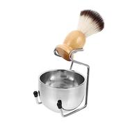 PACKOVE Cuencos Para Crema De Afeitar Material De Acero Inoxidable Incluye Tazón Para Jabón De Afeitar y Bol Para Crema De Para Baño y Afeitado De Hombre