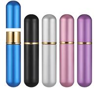 PACKOVE de Aromaterapia Fáciles de Usar Prevención de Fugas 5 Botellas con Mechas de Algodón, Inhaladores Nasales de Metal Color Aleatorio para Cualquier Ocasión