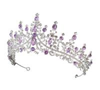 PACKOVE de cristal princess wedding bride party Decoración fiesta nupcial tiaras chica tiara de la novia accesorios tocado de boda diadema de boda de imitación Silver