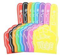 PACKOVE Dedos de Espuma Gigantes 8 Piezas Multicolor para Animadoras, Accesorios de Mano para Fiestas Deportivas y Generadores de Ruido, Ideales para Animar Eventos y Color Aleatorio