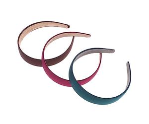 PACKOVE Diadema Ancha de Tela Lisa 3 Unidades Tamaño Único para Niñas Colores Sólidos Verde Oscuro Rojo Vino Marrón para Uso Diario y Fiestas Navideñas