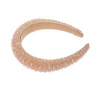 PACKOVE diadema con cuentas diadema de mujer venda bandas para mujeres accesorios Diadilla cabello diademas de niñas diadema femenina bonitas diademas para mujer diadema de moda tela Caqui