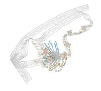 PACKOVE Diadema De Concha y Estrella De Mar 1 Unidad Tamaño Único Banda Cabello Encaje y Perlas Para Mujer Uso En Playa Fiesta y Viaje