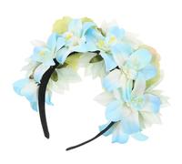 PACKOVE diadema de flores artificiales floral falso venda chicas banda de cabello dulce moda diadema decorativa Accesorios para el cabello de flores para mujeres tela Green