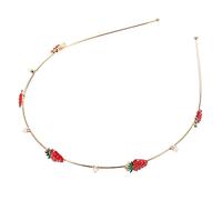 PACKOVE Diadema De Fresa Elegante Accesorios De Cabello De Preciosos Tocado De Perlas Para Mujer Para Fiestas y Eventos