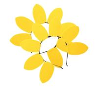 PACKOVE Diadema de Pétalos de Girasol Amarilla 2 Piezas, Aro Pelo de Fiesta Reutilizable, Accesorio Fotográfico para Mujer, Tocado Decorativo para Cumpleaños y Eventos