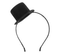 PACKOVE Diadema de Sombrero Mini de Poliéster Negro Diseño Único, Ligera y Cómoda para Disfraces de Festival y Fiestas de Grupo