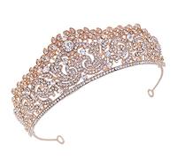 PACKOVE Diadema De Tiara De Novia Exquisita Para Boda Tocado De Novia Gemas De Imitación Decorativos