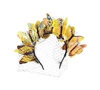 PACKOVE Diadema De Velo Con Diseño De Ala Para Mujer Tocado De Velo Elegante Decoración De Cabello Para Boda Tocado De Malla Para Dama Cinta Pelo