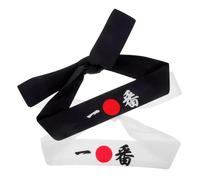 PACKOVE Diadema Japonesa Samurái Deportiva de Cocina 2 Unidades Tamaño Único Diademas Decorativas de Chef Sushi para Ejercicio y Fiesta