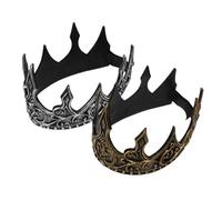 PACKOVE Diademas Medievales de Soberano para Hombre 2 Piezas de Espuma de Pu Plata Diseño Ajustable y Adorno Ligero para Cosplay y Ocasiones Obsequios