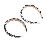 PACKOVE Diademas para Mujer Estampado de Vaca 2 Pcs Banda Cabello Ancha Flexible Resistente para Fiestas y Eventos Obsequios