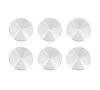 PACKOVE Discos Circulares de Aleación de Aluminio de 30 Mm de Diámetro, 6 Unidades, Adaptadores para Tableros de Mesa de Vidrio, Accesorios para Muebles de Oficina, Mesa de Cocina