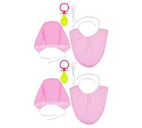 PACKOVE Disfraz Divertido para Adultos 2 Sets Incluidos Gorro y Babero de Tejido y Pp, Diseño Fácil de Poner, Adecuado para Fiestas y Revelaciones de Género