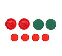 PACKOVE Empujadores y Discos de Hockey de Aire de Plástico Duraderos para Mesa de Air Hockey Tamaño 76 Mm y 51 Mm Color Rojo Set de 8 Piezas Fieltro para Accesorios Aire Recreativos