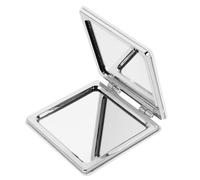 PACKOVE Espejo Compacto Plegable Portátil Doble Cara con Aumento Carcasa de PU Resistente para Maquillaje y Retoques Precisos Viaje y Uso Diario