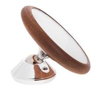 PACKOVE Espejo de Observación para Cafetera Espresso, Accesorio Giratorio Magnético de 360° en Color Plata y Madera Nogal, Pieza Práctica para Seguimiento Visual del Proceso de Extracción