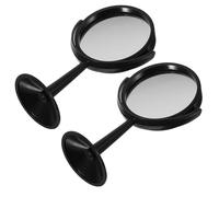 PACKOVE Espejo Óptico Cóncavo y Convexo Giratorio 2 Piezas, Lente Redonda para Laboratorio de Física, Equipo Científico para Enseñanza E Investigación, Material Pp, Color Negro, Soporte
