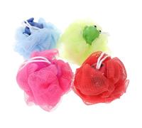 PACKOVE Esponjas de Baño Exfoliantes Ultra Suaves para 4 Unidades con Diseños de Criaturas Ballena Azul Mariquita Roja Hipopótamo Rosa Rana Verde Esponja Corporal de Lufa para Ducha