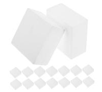 PACKOVE Espuma Cuadrada de Espuma Blancos Bloques Cuadrados 16 Piezas 4x4x2, Soporte para Arreglos con Flores y Tallos para Manualidades y Modelado Proyectos Escolares y Principiantes