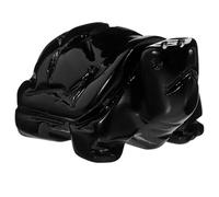 PACKOVE Estatua Pequeña de Tortuga de Obsidiana Negra Natural, Figura Decorativa para Escritorio y Hogar, Escultura Artesanal Base Plana, Adorno de Animal Feng Shui, 1 Pieza