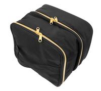 PACKOVE Estuche Organizador De Esmaltes De Uñas 30 Botellas Doble Capa Portátil Negro para Viaje y Almacenamiento Seguro De Nailon, Esponja y Metal