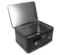 PACKOVE Fiambrera Metálica Vintage con Asa y Cierre Seguro, Caja de Almacenamiento Portátil de Hojalata Rectangular Adecuado para Viajes y Ocasiones Obsequios