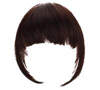 PACKOVE Flequillo Clip y Pinzas Pelo Sienes, 1 Unidad, Fibra Química, Color Marrón Oscuro, para Mujer, Estilo Natural y Aireado, Accesorio para Uso Diario y Fiestas