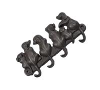 PACKOVE Gancho y Negro Perros Retro para de Hierro Fundido Estilo Europeo Pastoral, Gancho Resistente Adecuado para Colgar para Pared Llaves Abrigos