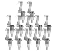 PACKOVE Ganchos Ajustables Fuerte Resistencia de Hierro 12 para Colgar Cuadros y Candelabros y Acabado Plata para Uso en Hogar y Museos