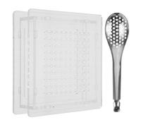 PACKOVE Generador de Caviar 100 Agujeros Caja Plástica para Hacer Caviar Cuchara, Herramienta de Gastronomía Molecular para Cocina Doméstica, Restaurantes y Hoteles