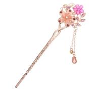 PACKOVE Horquilla De Flores Gemelas Para Moño Adorno Cabello Accesorio Chino Cabello Tocado Claveles Pelo