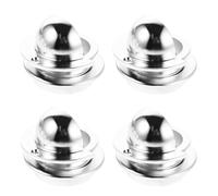 PACKOVE Inserto de Portería para Futbolín 8 Piezas Cromadas Plata 2 Orificios para Montaje, Copa de Entrada y Plato de Canaleta para Mesa de Futbolín, Accesorio de Repuesto para Juegos