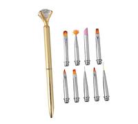 PACKOVE Juego de 10 Pinceles Reemplazables para Arte de Uñas, Herramienta Profesional para Dibujo y Línea en Acrílico