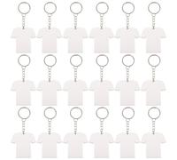 PACKOVE Juego de 36 Llaveros sin Estampado para Sublimación, Llavero Artesanal de Tablero de Densidad Acero Inoxidable, Accesorios DIY para Manualidades y Transferencia de Calor, Adecuado