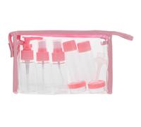 PACKOVE Juego de Botellas de Plástico para Viaje, Botellas de Spray Vacías Reutilizables, Kit de Envases Rellenables a Prueba de Fugas, 6 Piezas, Color Arcoíris, Dispensadores para