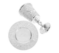 PACKOVE Juego de Copa Ceremonial Judía de Aleación de Zinc Chapada en Plata, Elegante y Fácil de Limpiar para Celebraciones de Shabat y Festividades Judías