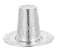 PACKOVE Juego de Copas de Vino Diseño Elegante y Delicado de Aleación de Zinc con Platillo Plata Símbolo de Tradición Judía para Celebraciones Festivas y Pascua