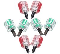 PACKOVE Juego de Destornilladores de Plástico y Metal Mango Corto 8 Piezas Pequeños de Cabeza Plana y Cruz para Reparaciones Hogar y Automotriz