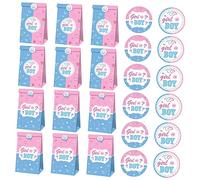 PACKOVE Juego De Pegatinas De Bolsas De Papel Ducha Género Divertido Su Bolsa De Fiesta Mamás Chico Bolsa De Material De Papel Autoadhesivo