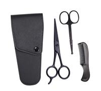 PACKOVE Kit Cuidado Hombre Tijeras Barberia Peine y Cepillo Bolsa Almacenamiento