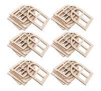 PACKOVE Kit de 50 Mini Puertas y Ventanas de Madera sin Pintar para Bricolaje Diseño Único y Fácil Instalación, Adecuado para Decoraciones Imaginativas y Creación de Figuras