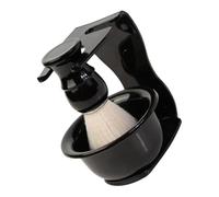 PACKOVE Kit De Afeitado Para Barba De Hombre, Set Acrílico 3 Piezas Brocha, Tazón Para Jabón y Soporte Para Maquinilla, Cuidado Facial y Barba, Portátil Para Viaje y Uso Diario